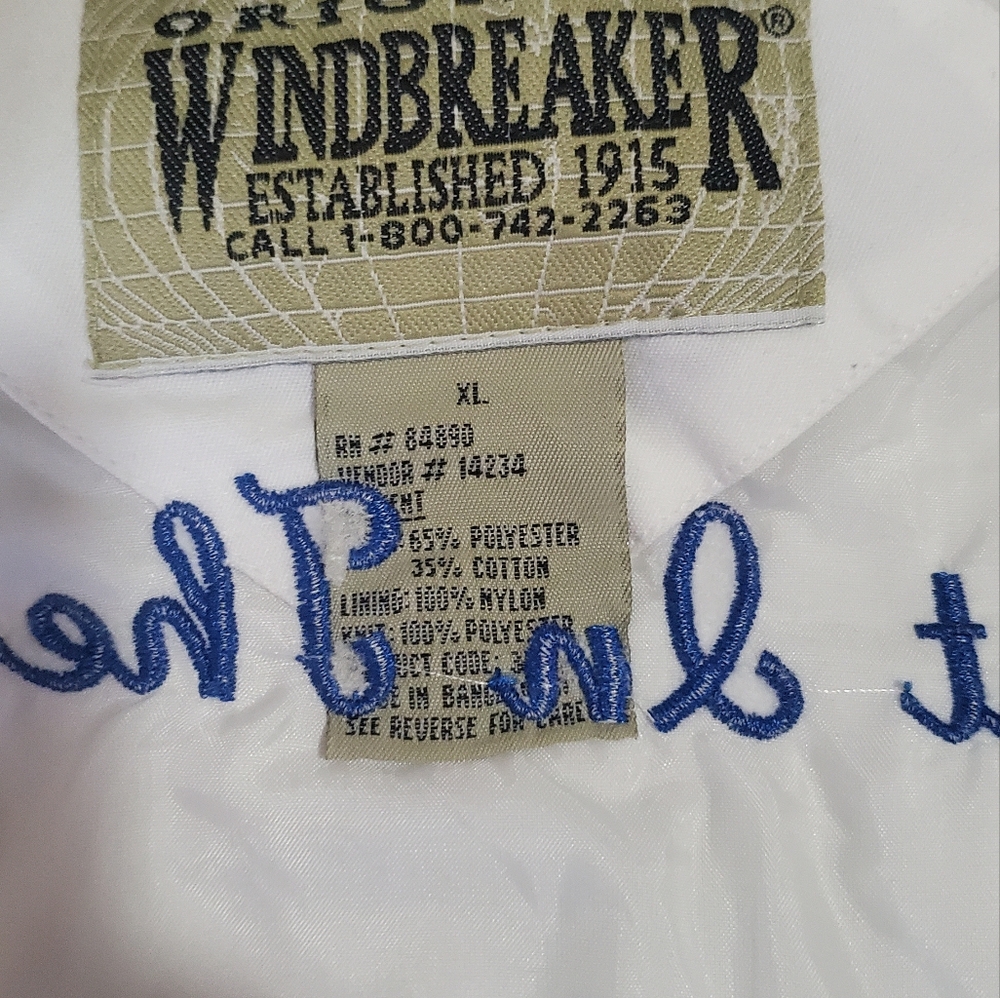 White Original Windbreaker Jacket Custom Designed… - image 4
